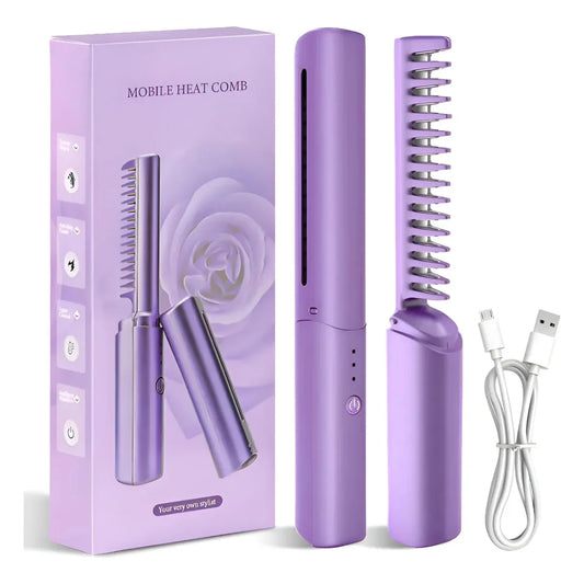 Cepillo Alisador Portátil Recargable